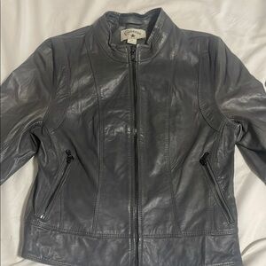 Converse Gray Leather Jacket Minimalist Design